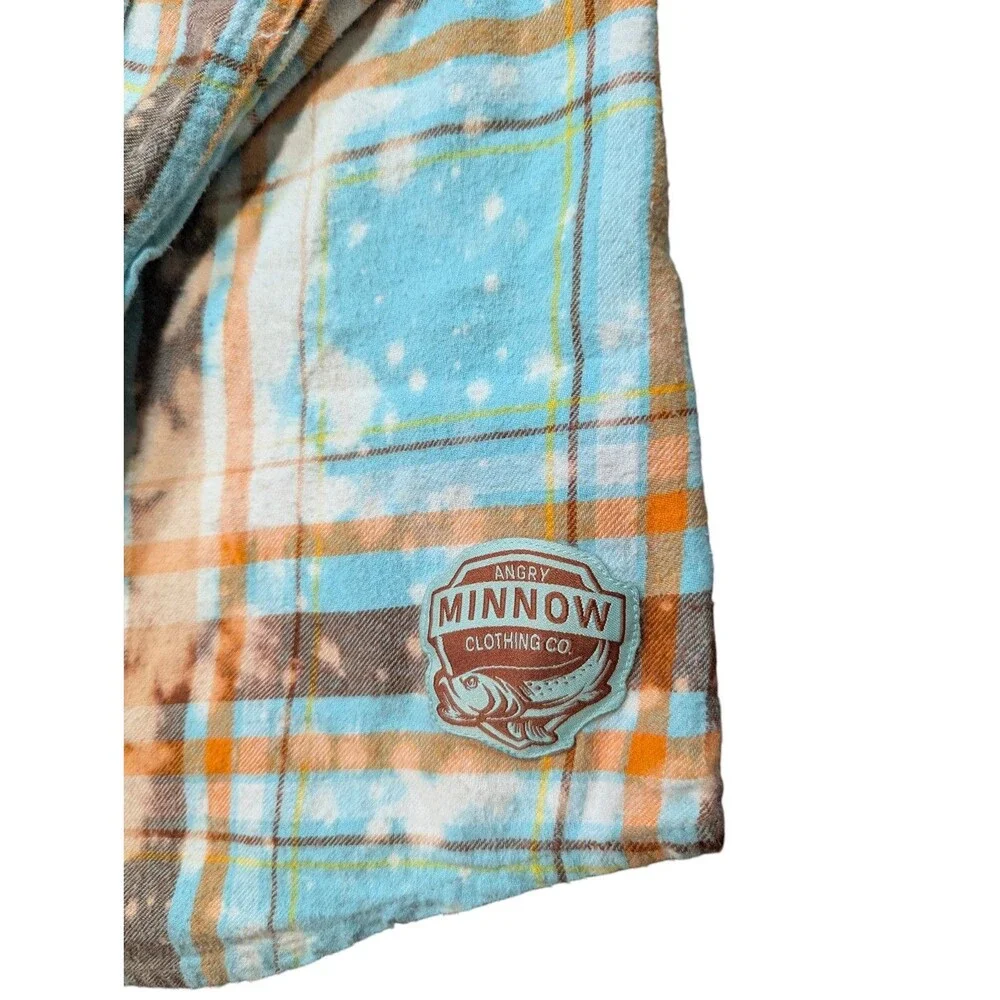 Angry Minnow Gator Girl Florida Flannel- Distressed Lake Tahoe Size XL Unisex - Picture 3 of 8